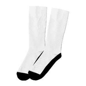 16" Crew Sock with Black Bottom