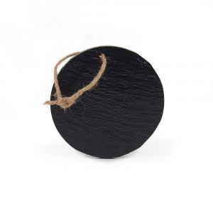 4" Round Slate Double Sided Ornament