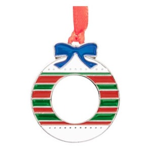 Metal Holiday Round Ornament (4 Pack)