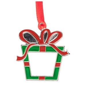 Metal Holiday Gift Ornament (4 Pack)