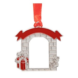 Metal Holiday Mantel Ornament (4 Pack)