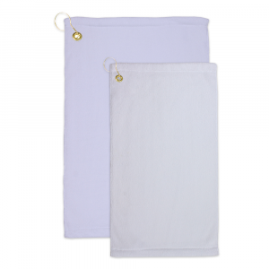 White Microfiber Velour Towel with Grommet and Hook (4 Pack)