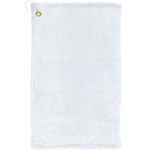White 16" x 25" Microfiber Scrubber Towel with Grommet and Hook (4 pack)