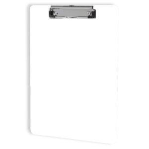 Unisub White Clipboards with Flat Clip