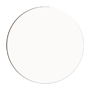 Unisub White MDF Circle Coasters - 3.54" x 3.54"