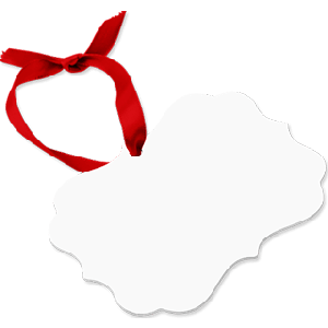 Unisub 2-Sided White Aluminum Ornament