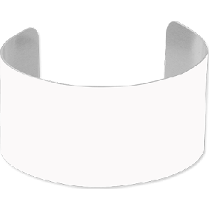Unisub White Aluminum Cuff Bracelet (50 Pack)