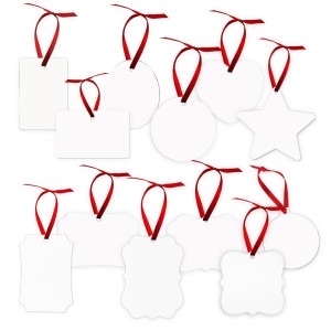 Unisub 2-Sided White Aluminum Ornament