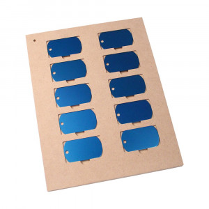 LaserBits 7" x 9" Jig for (10) Dog Tags