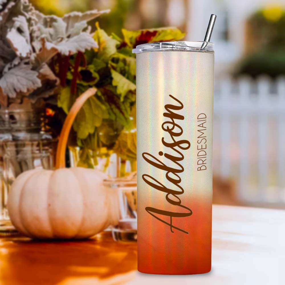 Fall bridesmaid tumbler