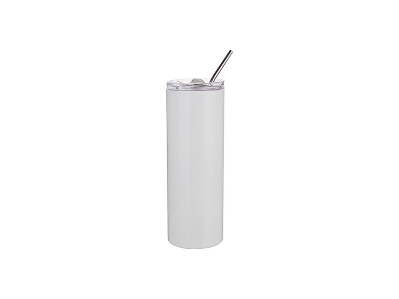 Skinny Straight Stainless Steel Tumbler with Straw & Lid 