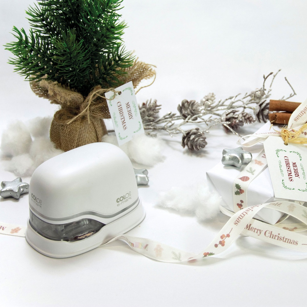 e-mark create printing Christmas ribbon