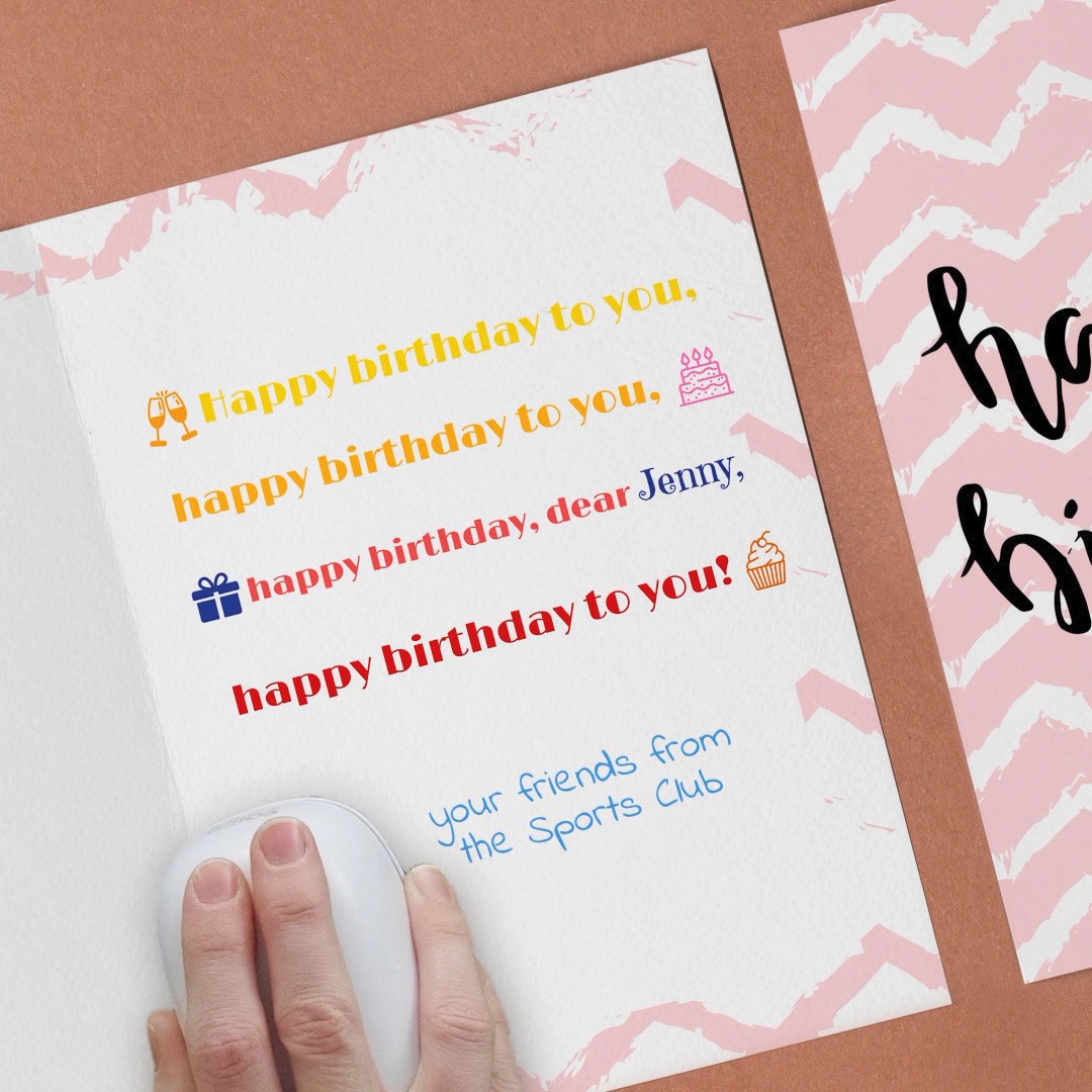 e-mark crate printing birthday card