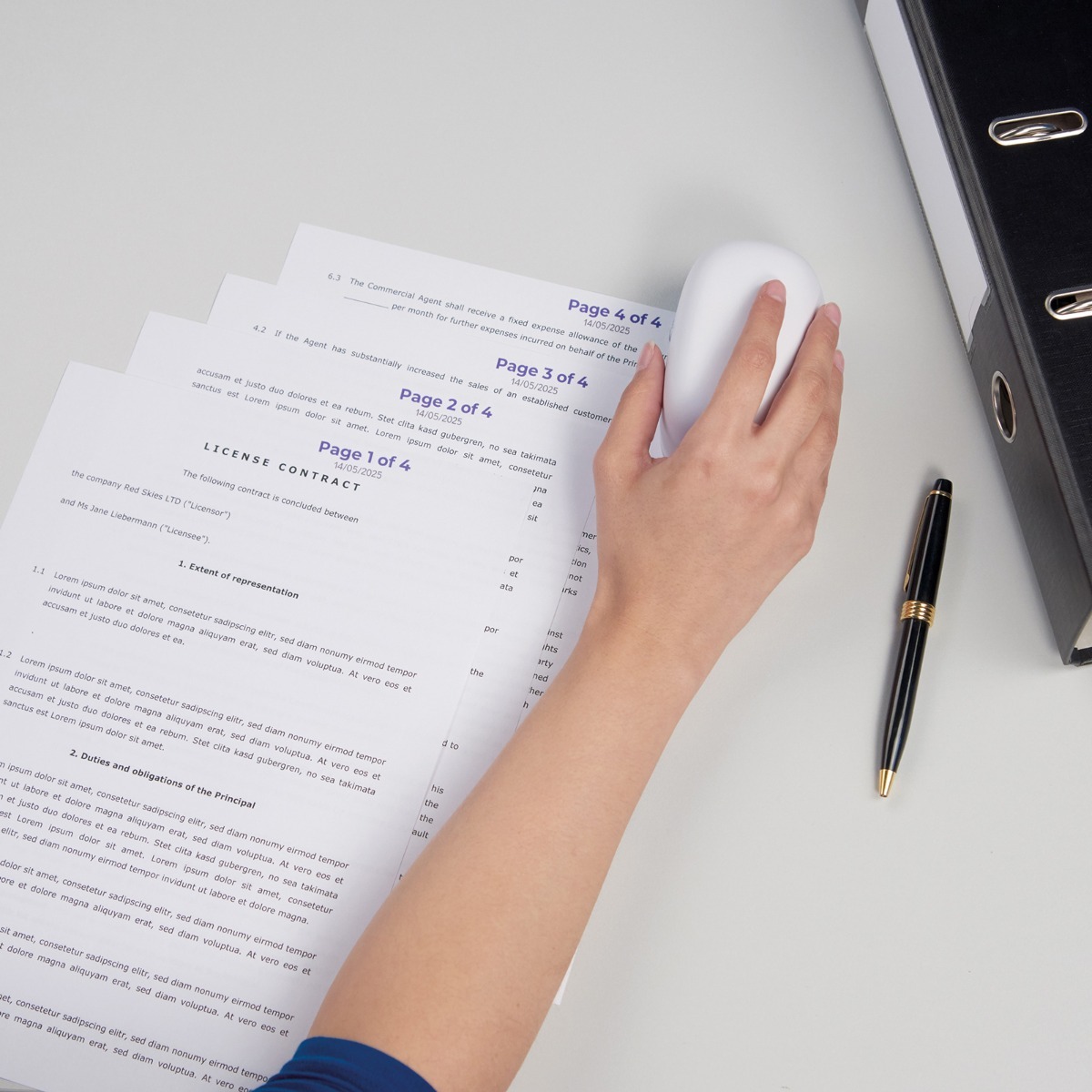 e-mark create printing page numbers