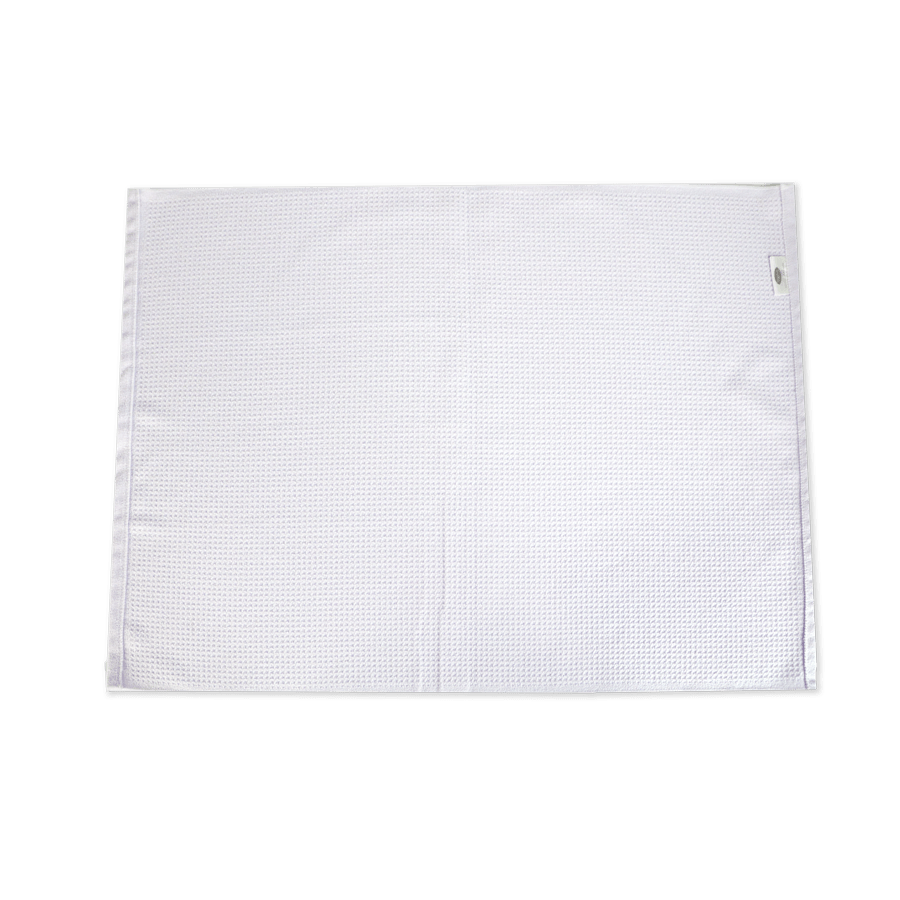 back of white waffle weave towel