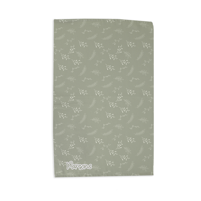 flat towel with Parsons print