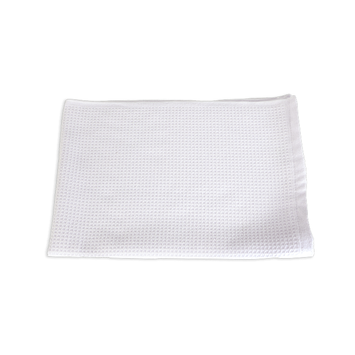 folded waffle weave towel