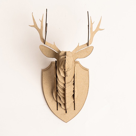 Wood deer head
