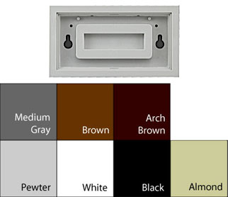 JRS Designer2 Series Black 2" x 4" Plastic Frame