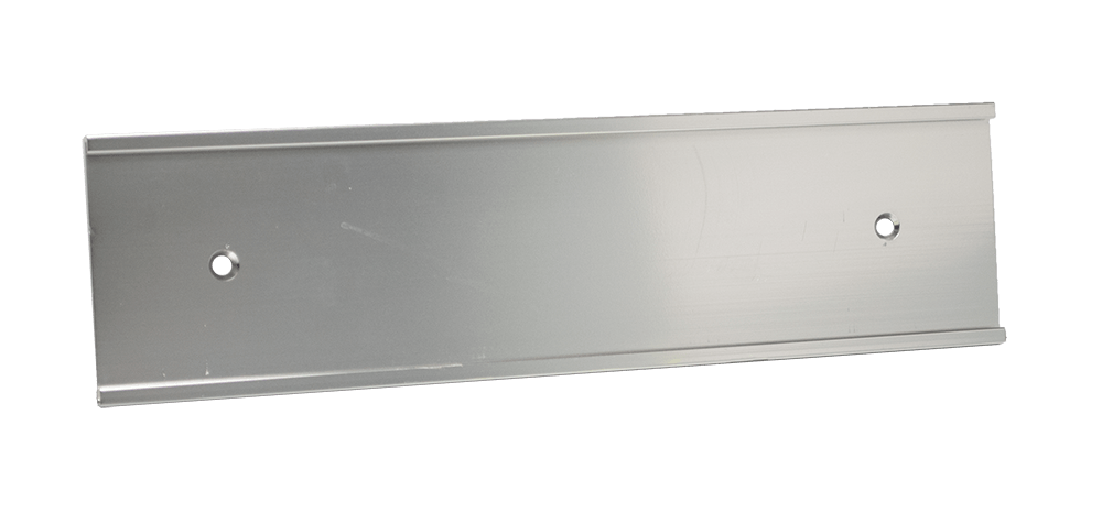 JRS29 BRIGHT SILVER ALUM 1-1/2X8X1/16 INSERT, HOLES WALL HOLDER