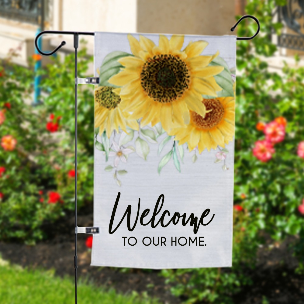 Welcome garden flag