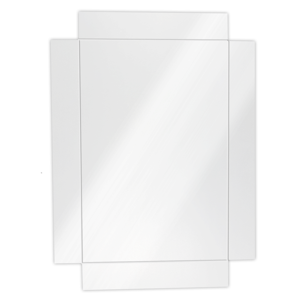 Blank white aluminum gallery wrap flat