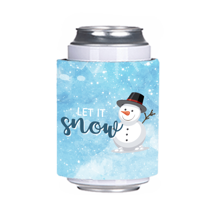 Can slap wrap insulator with Let is Snow design sublimated