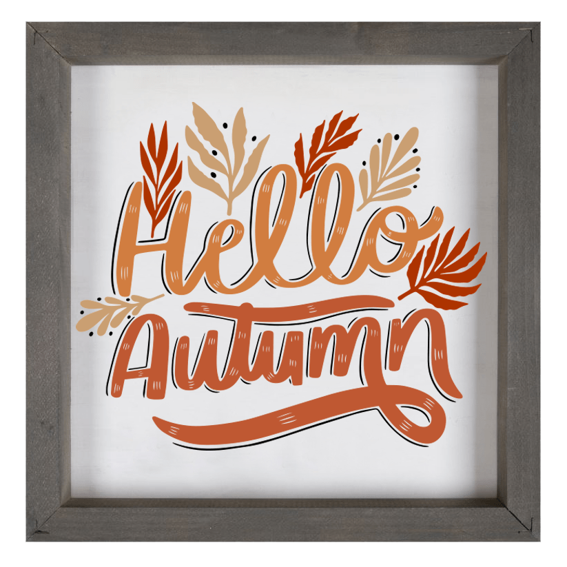 White Faux Wood Bordered Sign