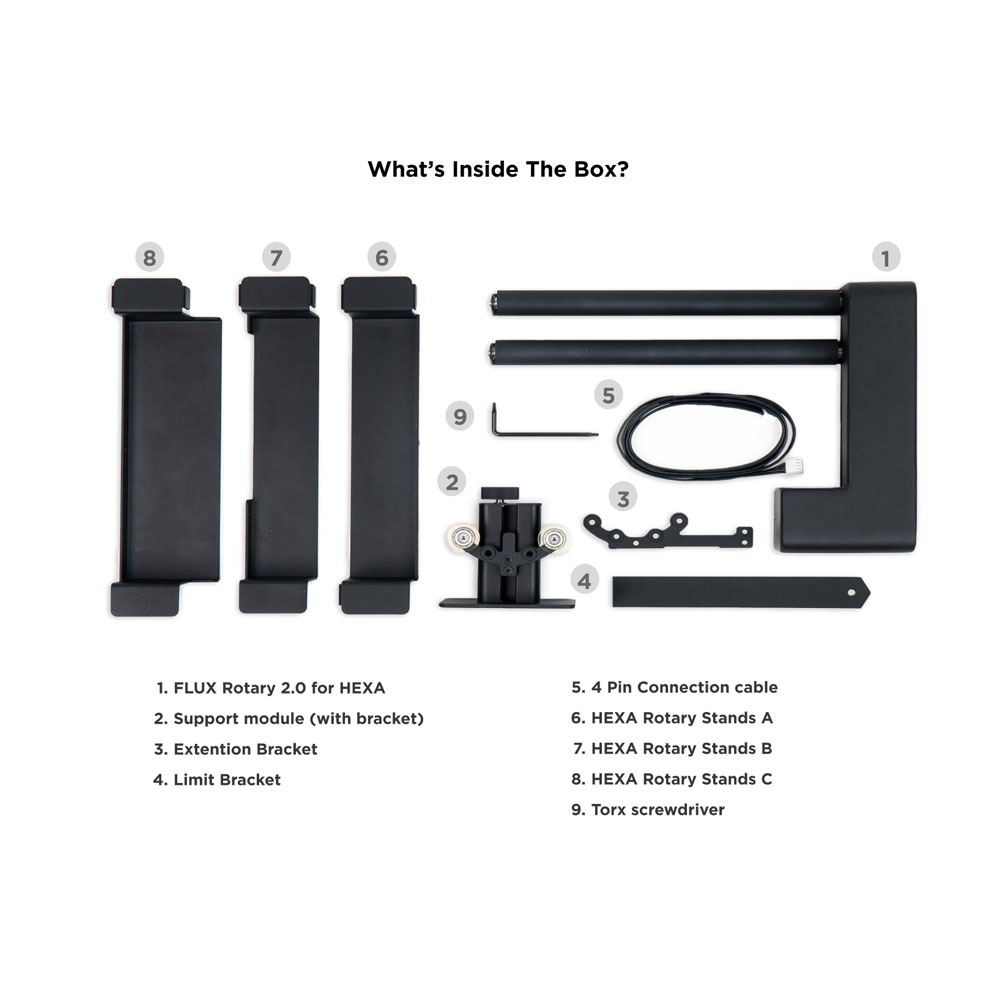 Flux Hexa Rotary 2.0 Box Contents