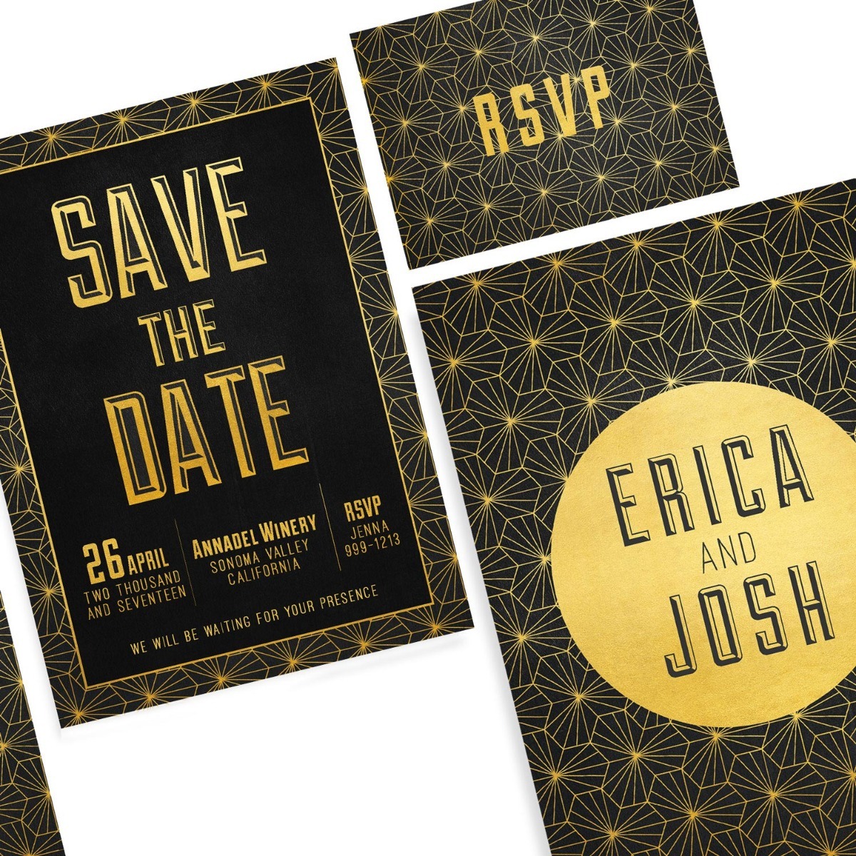 Black and Gold invitations
