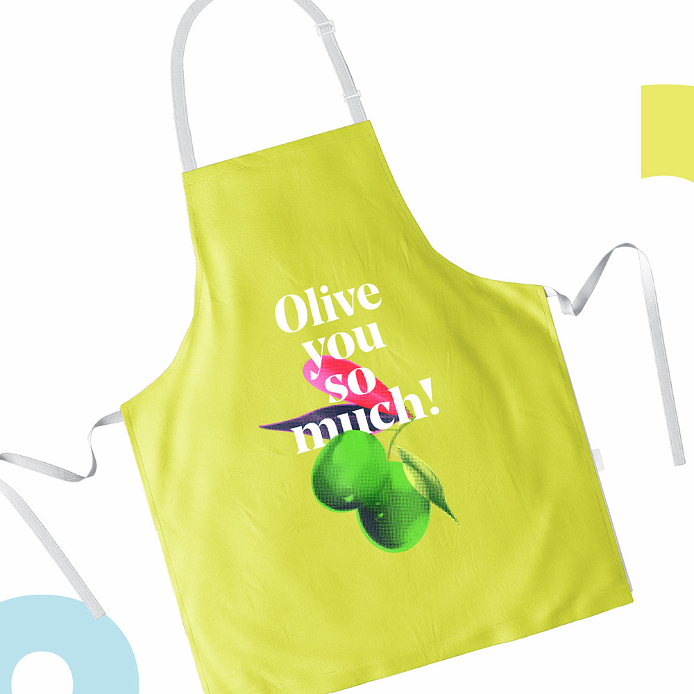 personalized yellow apron
