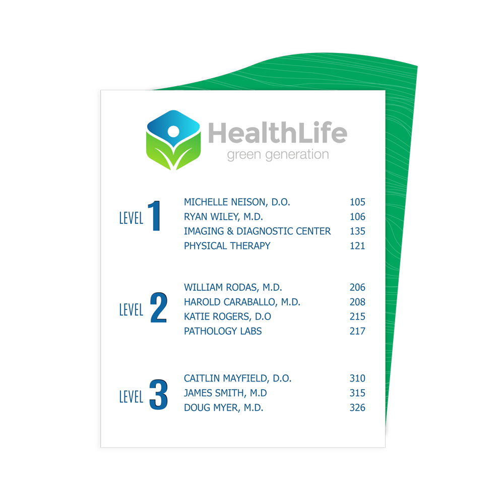 Healthcare wayfinding sign