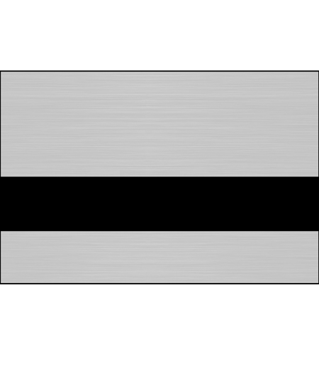 Brushed Silver/Black 1/16" Ink Receptive Plastic for UV-LED