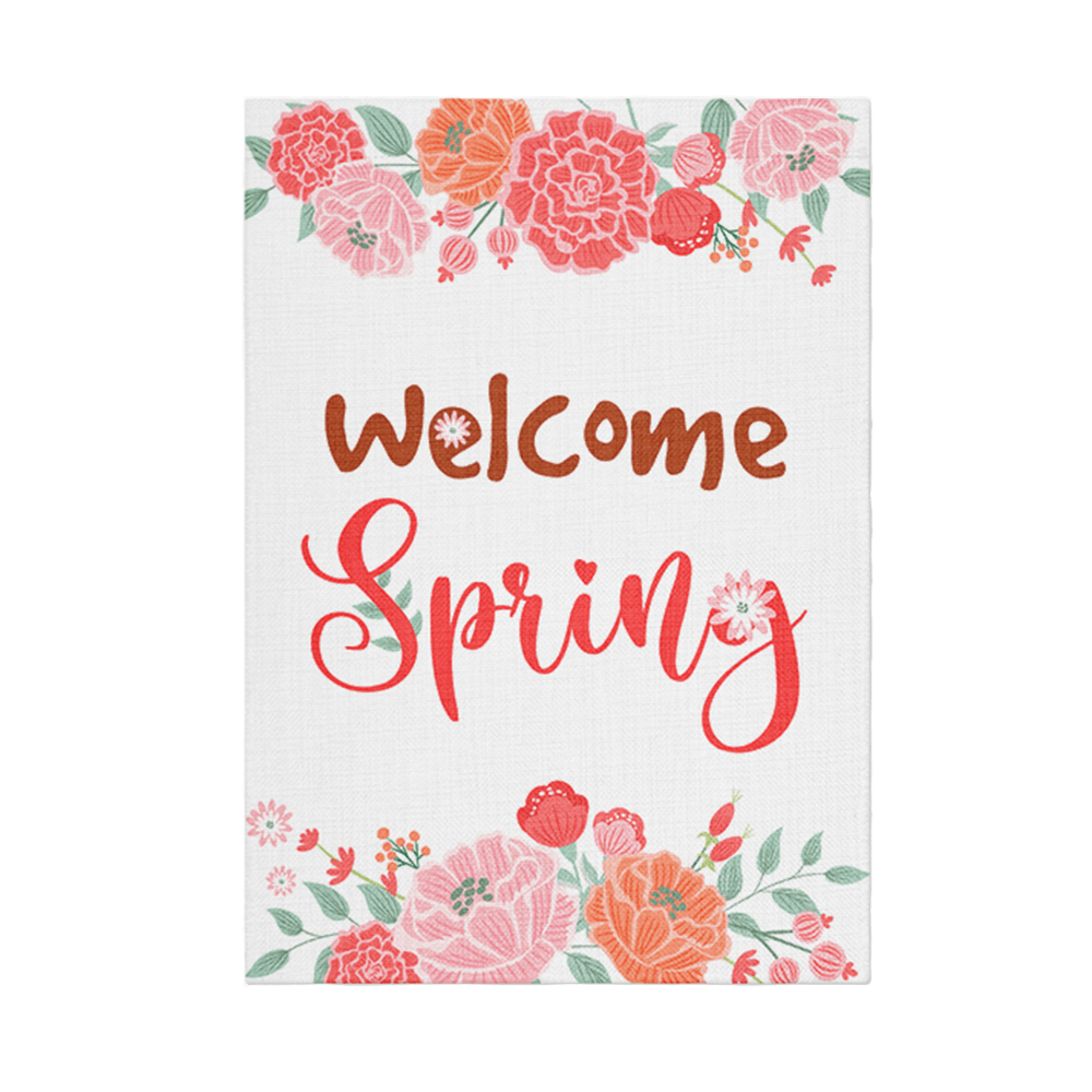 Garden flag with spring design