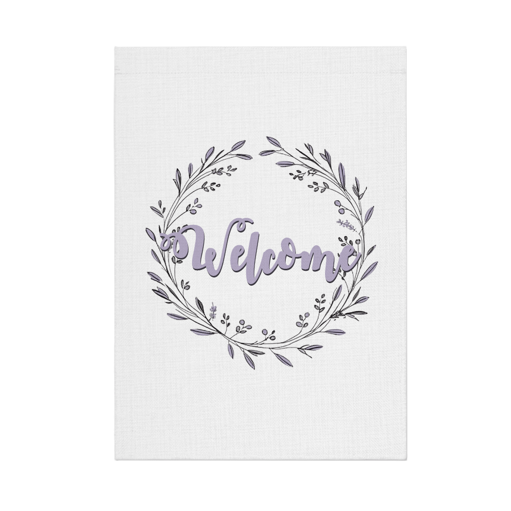 Welcome garden flag