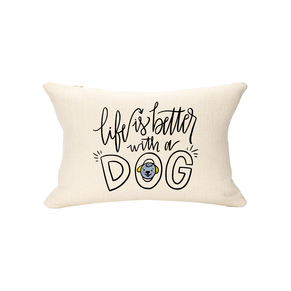 Reserved For The Dog Lumbar Cushion in Navy Reserved For The Dog Lumbar Cushion in Navy