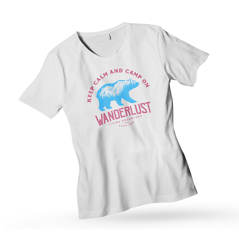 Grey t-shirt with Wanderlust design