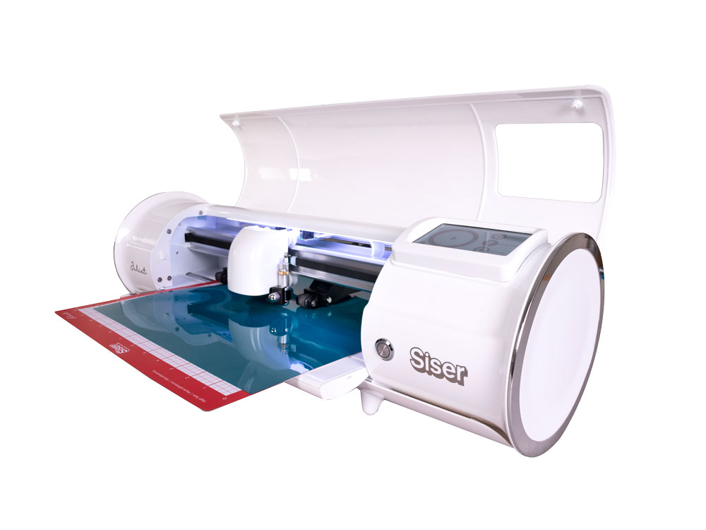 Siser Juliet vinyl cutter side view with cutting mat