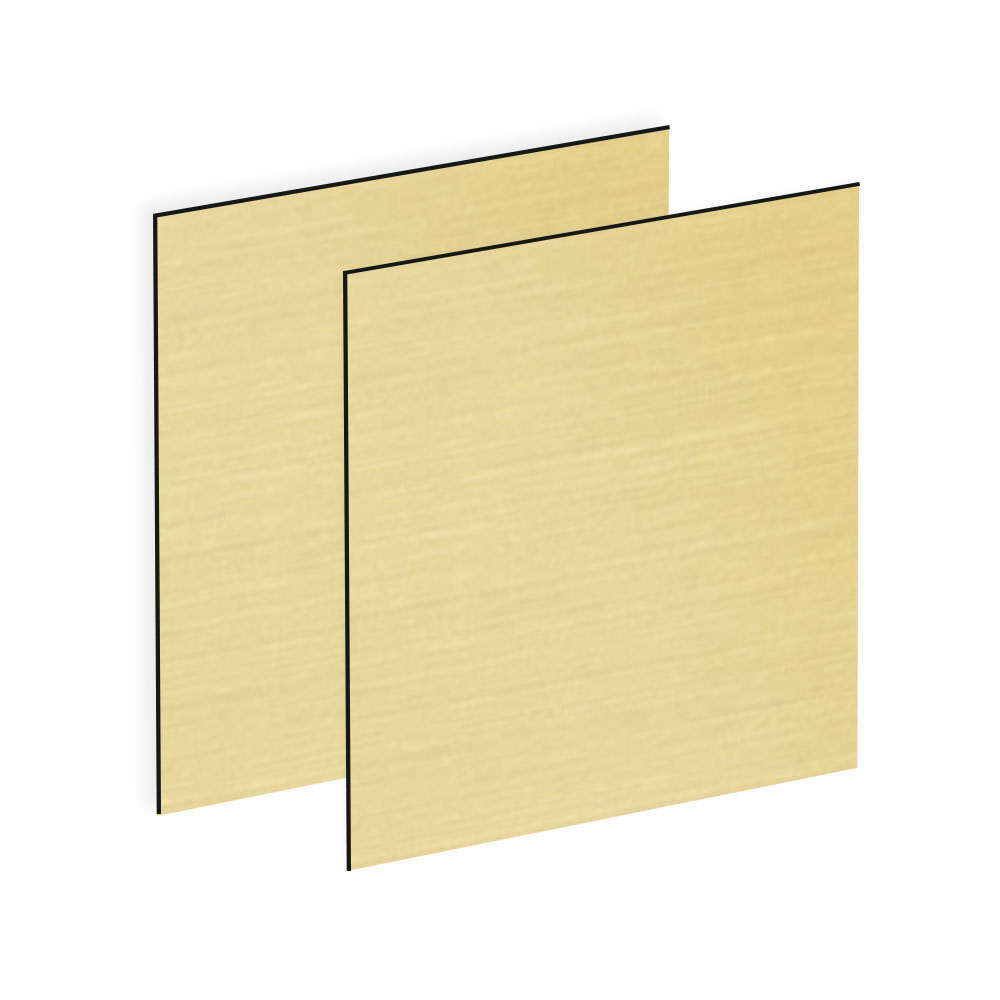 Brushed gold two ply engraving plastic
