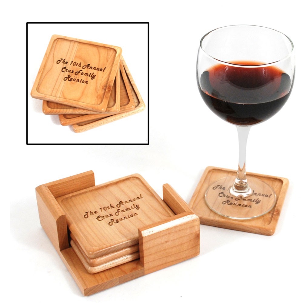 LaserBits Maple Coaster Set (4 Coasters)