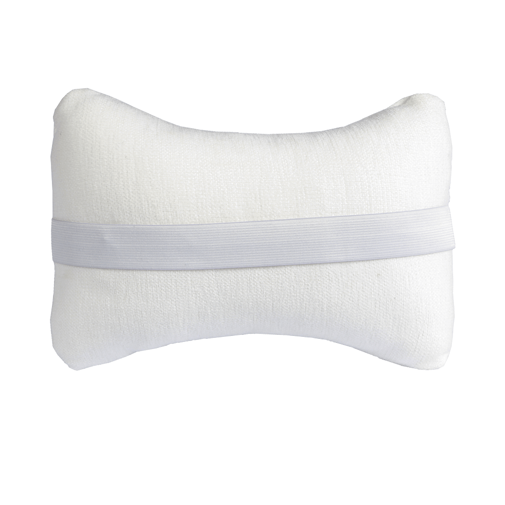 Back of linen travel pillow