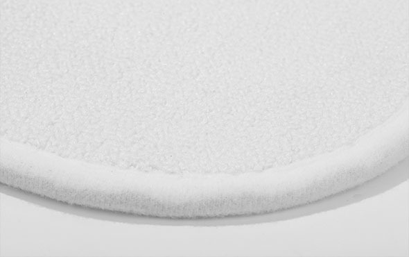 Closeup of corner of looped mat