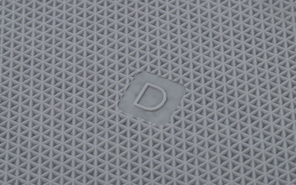 Underside of looped floor mat
