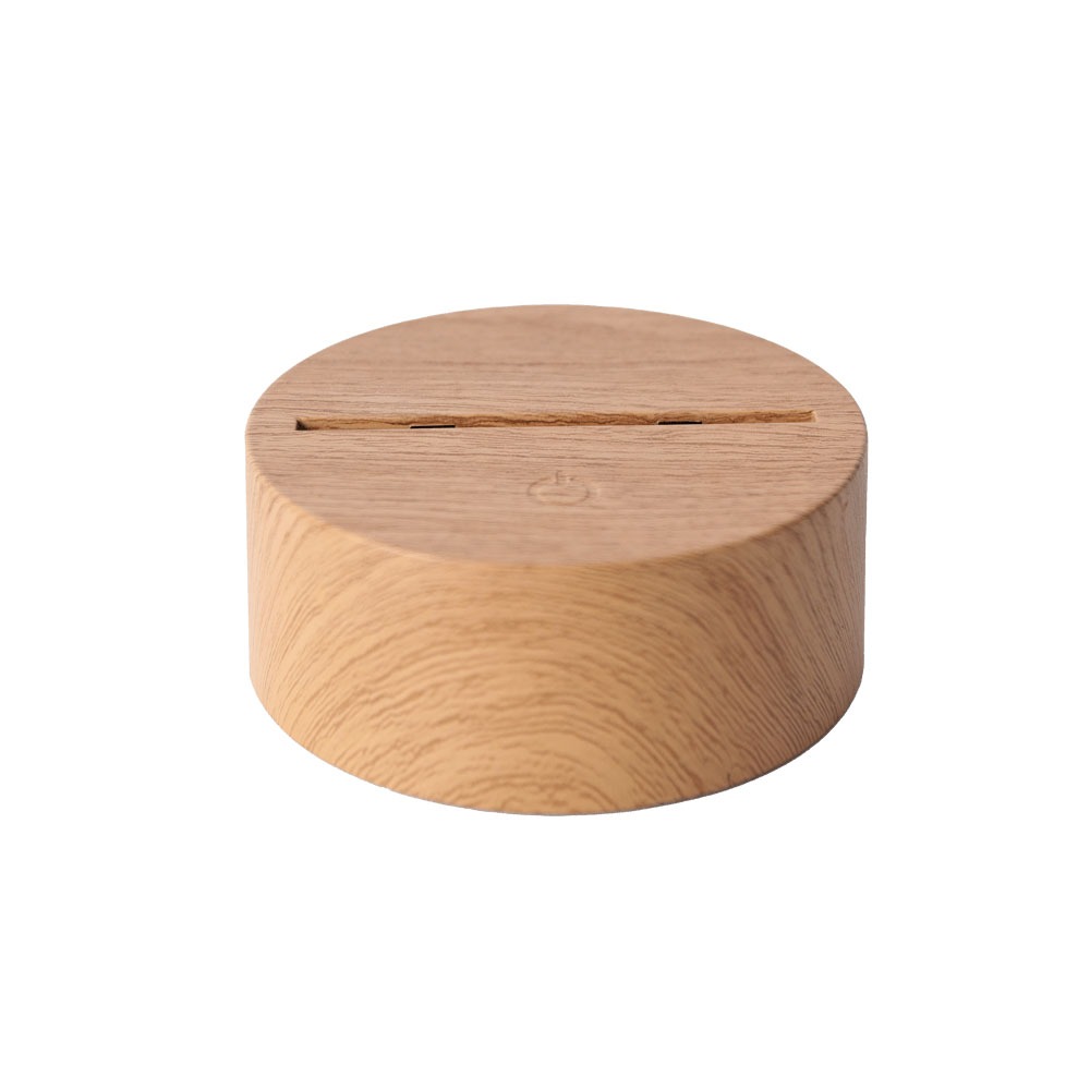 LED faux wood finish light base
