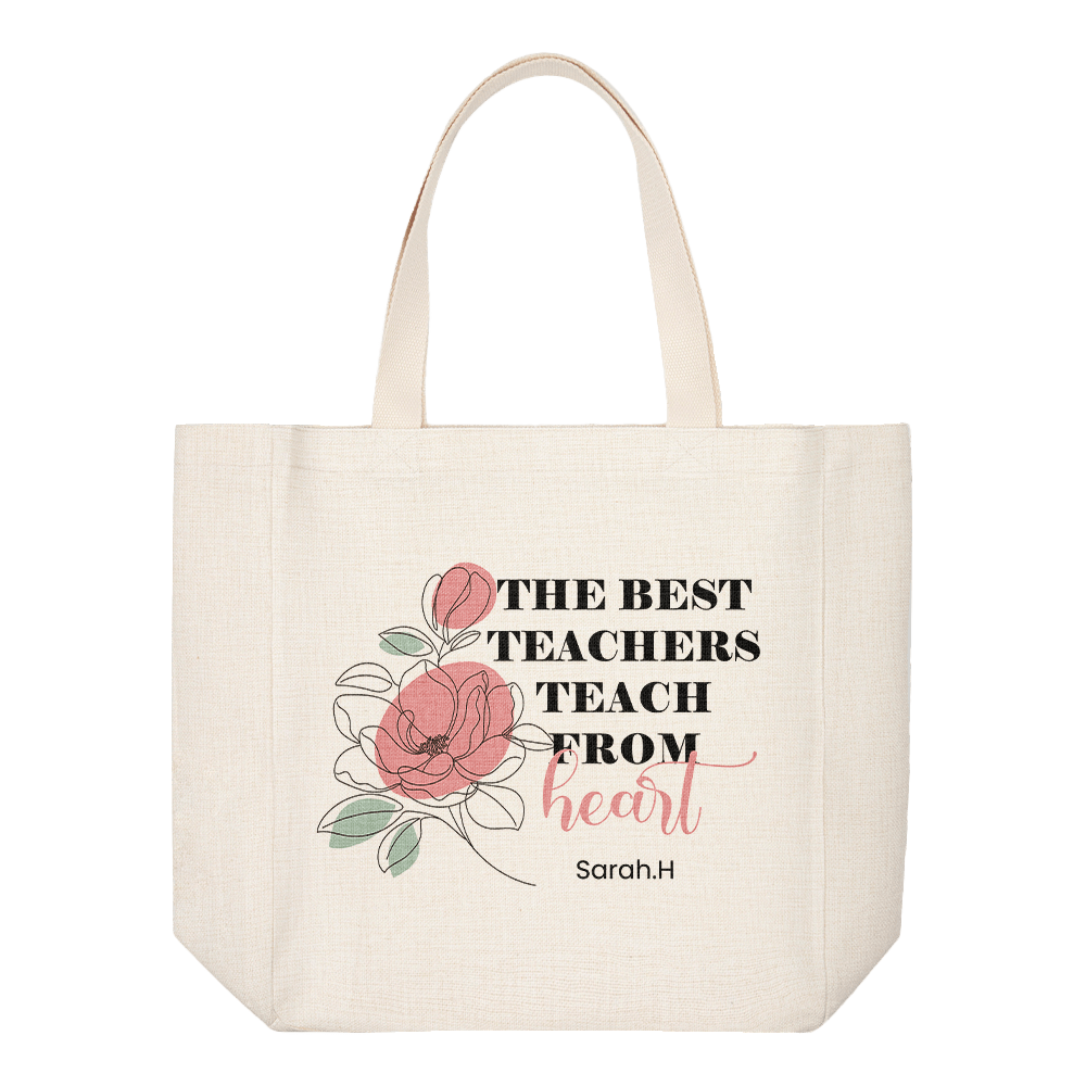 Personalized teacher tote bag