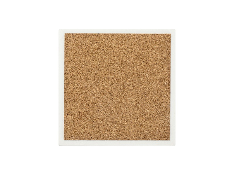 cork back on marble coaster