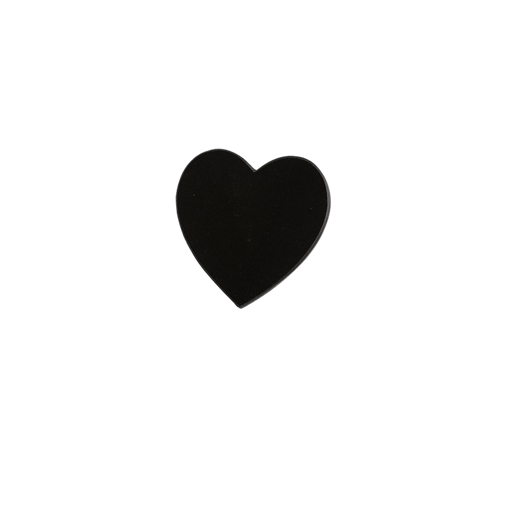 heart black granite tile