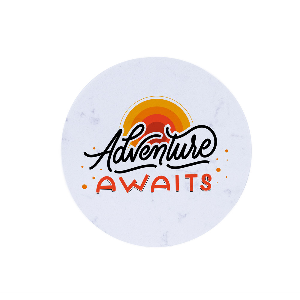Round Sublimation Marble Coaster Adventure Awaits