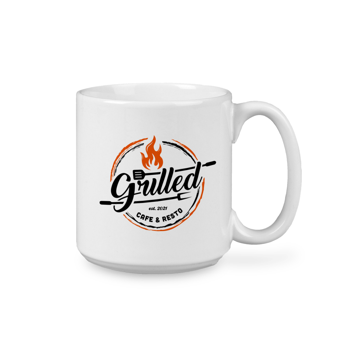 Mug with Grilled Cafe logo