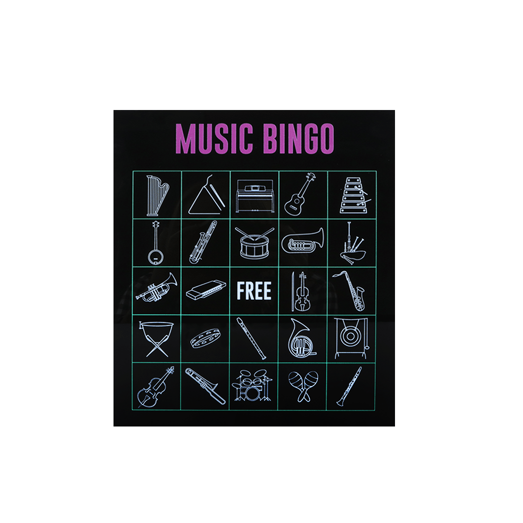 Message Board Music Bingo
